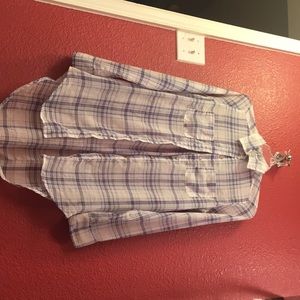 Sheer plaid shirt